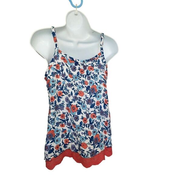 Ransom Girl Floral Y2K Lace Camisole L  Babydoll Stretch Fairycore Cottage Top - Picture 3 of 6